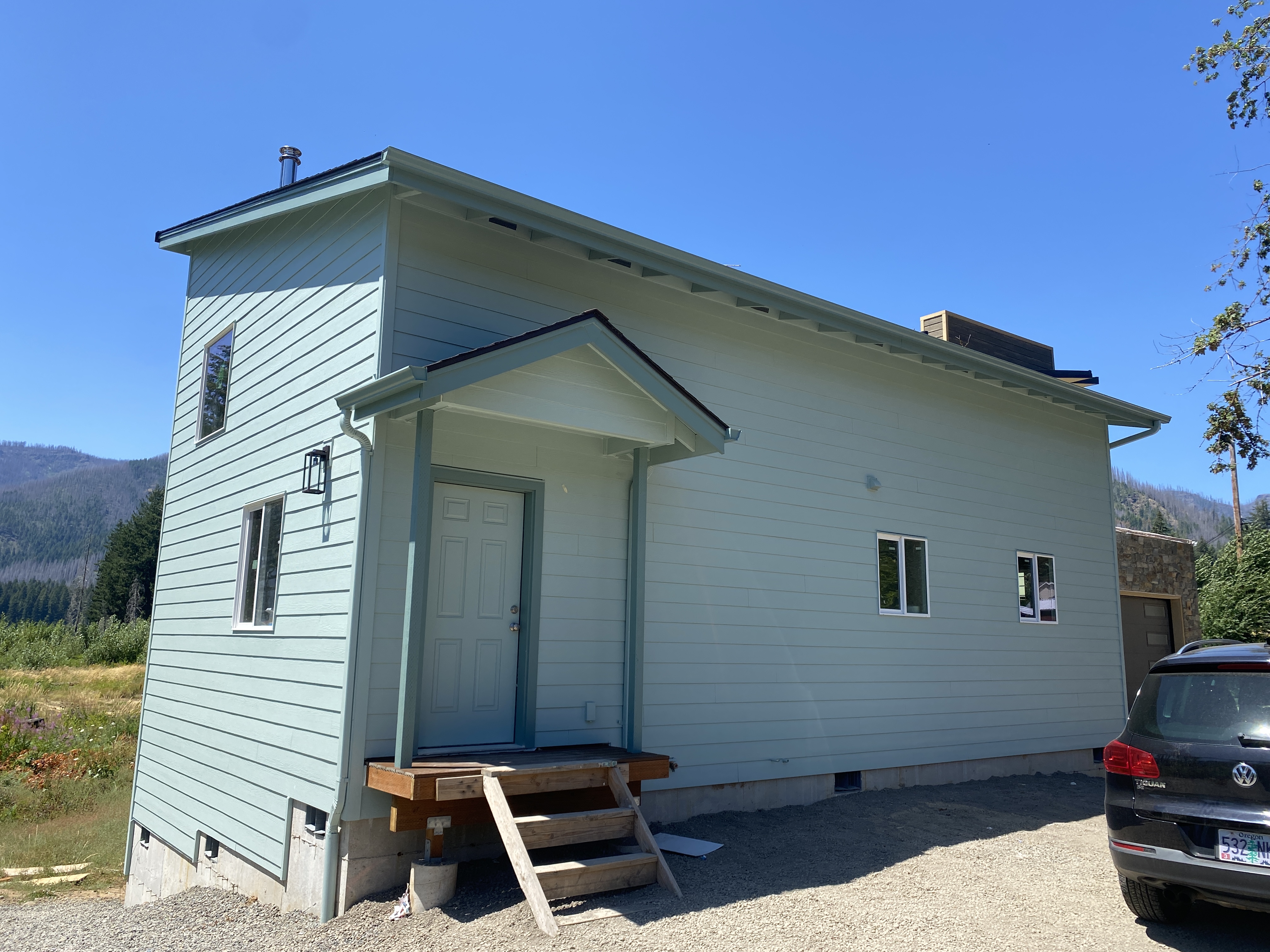 Completed Boyes family home in Detroit, Oregon
