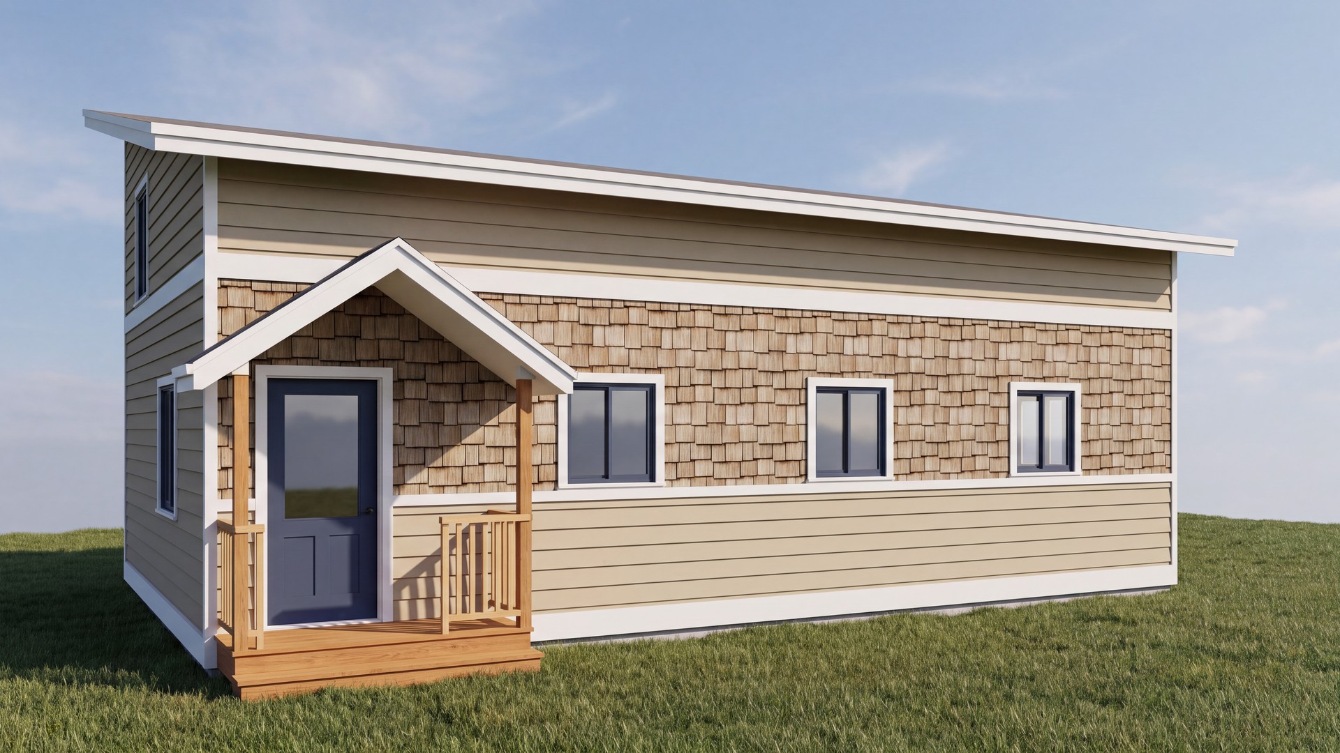 Three-dimensional design render of the Boyes family home