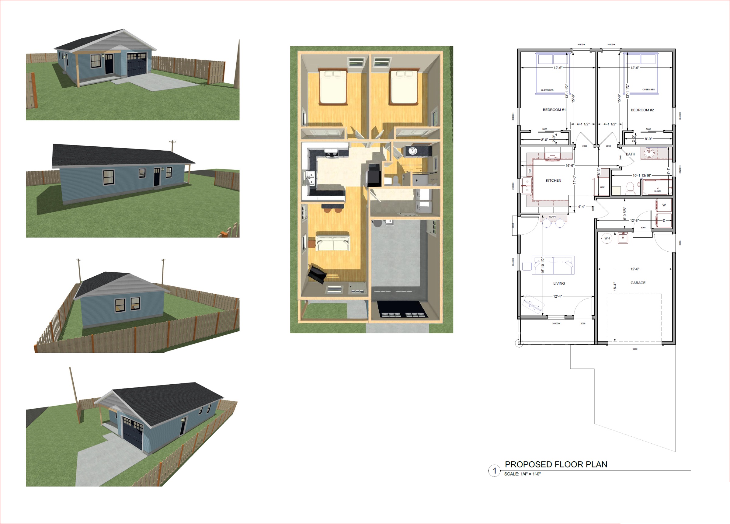 The W. Family Home: Floor plan and exterior studies