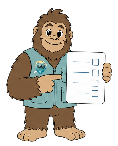 Squatch offering a friendly reminder