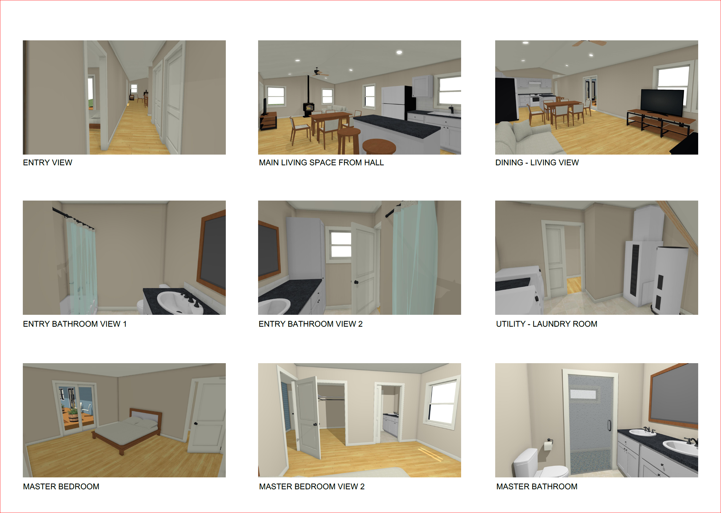 Interior rendering of the Warden family home